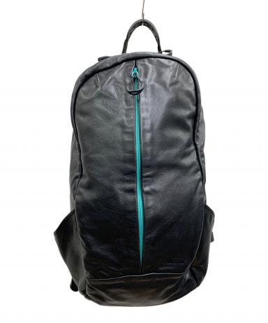NAUGHTIAM ノーティアム　撥水レザー リュックサック　A4 完売品 中古・古着通販】NAUGHTIAM (ノーティアム) 撥水レザーリュック ミント