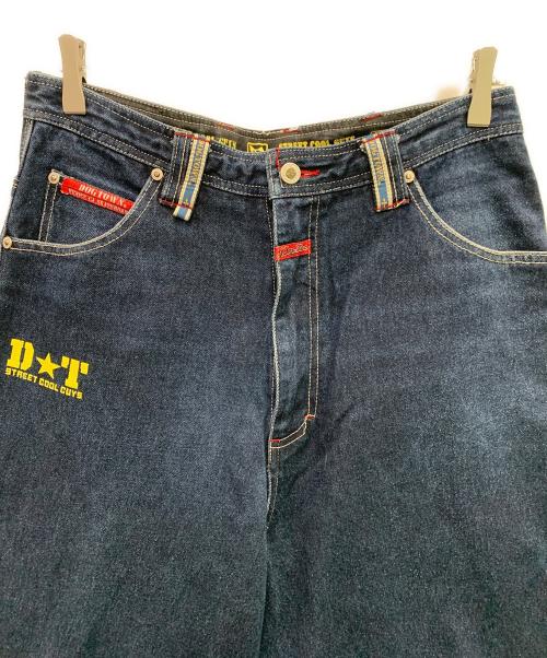 DOG TOWN（ドッグ タウン）DOG TOWN (ドッグ タウン) 刺繍ワイドデニムパンツ インディゴ サイズ:Lの古着・服飾アイテム