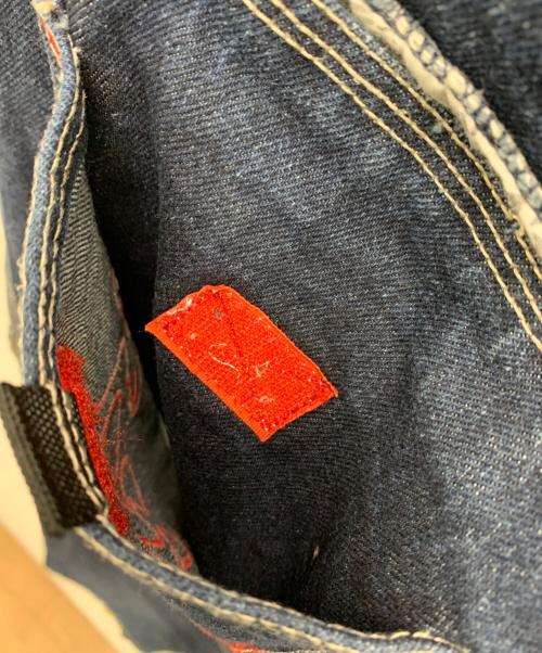 DOG TOWN（ドッグ タウン）DOG TOWN (ドッグ タウン) 刺繍ワイドデニムパンツ インディゴ サイズ:Lの古着・服飾アイテム