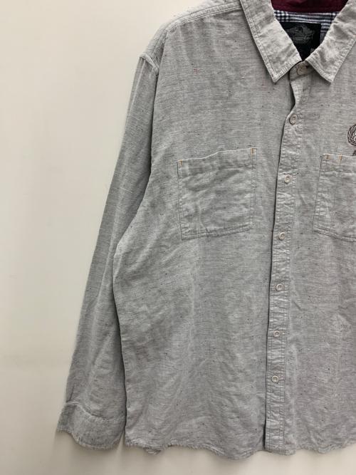 HARLEY-DAVIDSON（ハーレーダビッドソン）HARLEY-DAVIDSON (ハーレーダビッドソン) 長袖シャツ ライトグレー サイズ:2XLの古着・服飾アイテム