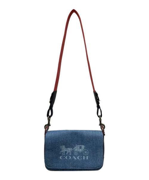 COACH（コーチ）COACH (コーチ) ショルダーバッグ ブルー×ピンクの古着・服飾アイテム