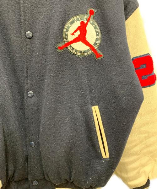 NIKE（ナイキ）NIKE (ナイキ) 袖レザースタジャン ネイビー×アイボリー サイズ:Lの古着・服飾アイテム