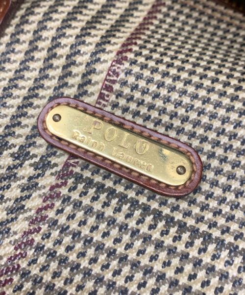 POLO RALPH LAUREN（ポロ・ラルフローレン）POLO RALPH LAUREN (ポロ・ラルフローレン) ボストンバッグ ブラウン×ベージュの古着・服飾アイテム