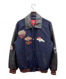 NFL（ナショナル・フットボール・リーグ）の古着「袖切り替えスタジャン」｜ブラック