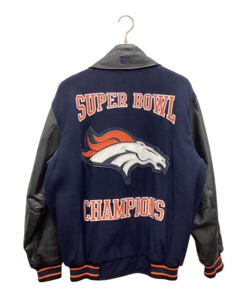 NFL（ナショナル・フットボール・リーグ）NFL (ナショナル・フットボール・リーグ) 袖切り替えスタジャン ブラック サイズ:Mの古着・服飾アイテム