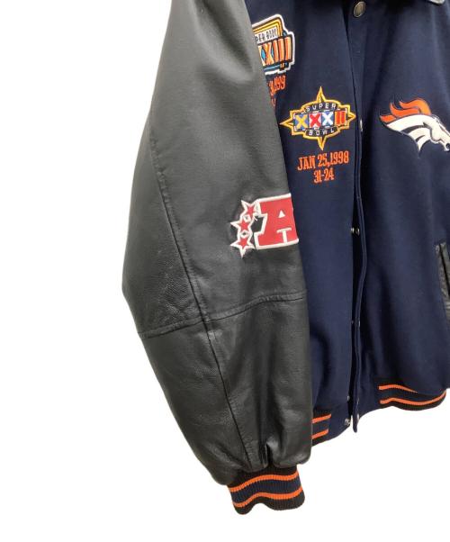 NFL（ナショナル・フットボール・リーグ）NFL (ナショナル・フットボール・リーグ) 袖切り替えスタジャン ブラック サイズ:Mの古着・服飾アイテム