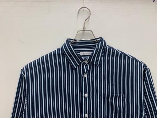 TAKEO KIKUCHI（タケオキクチ）TAKEO KIKUCHI (タケオキクチ) 長袖シャツ ネイビー×ブルー サイズ:XLの古着・服飾アイテム