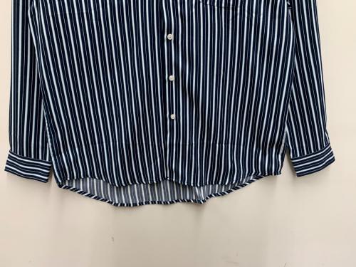 TAKEO KIKUCHI（タケオキクチ）TAKEO KIKUCHI (タケオキクチ) 長袖シャツ ネイビー×ブルー サイズ:XLの古着・服飾アイテム