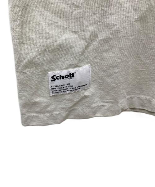 Schott（ショット）Schott (ショット) 半袖シャツ アイボリー サイズ:Mの古着・服飾アイテム
