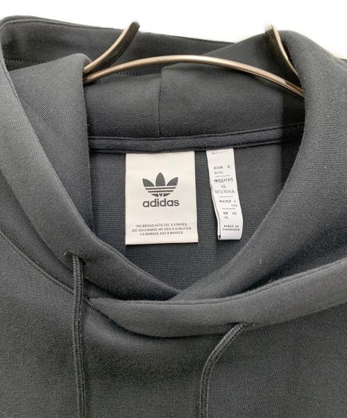 adidas Originals（アディダスオリジナル）adidas originals (アディダスオリジナル) プルオーバーパーカー ブラック サイズ:2XLの古着・服飾アイテム