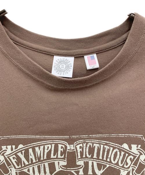 EXAMPLE（エグザンプル）EXAMPLE (エグザンプル) 半袖カットソー ブラウン サイズ:XLの古着・服飾アイテム
