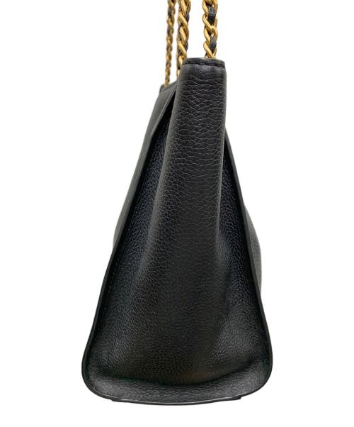 TORY BURCH（トリーバーチ）TORY BURCH (トリーバーチ) トートバッグ　BRITTEN SMALL SLOUCHY TOTE ブラック×ゴールドの古着・服飾アイテム