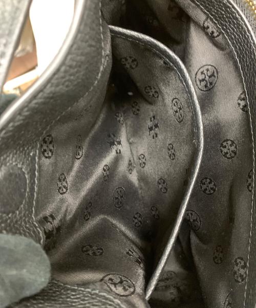 TORY BURCH（トリーバーチ）TORY BURCH (トリーバーチ) トートバッグ　BRITTEN SMALL SLOUCHY TOTE ブラック×ゴールドの古着・服飾アイテム