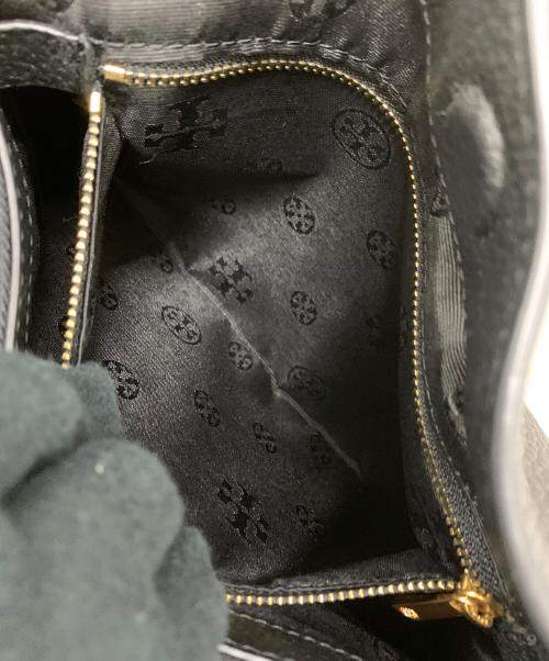 TORY BURCH（トリーバーチ）TORY BURCH (トリーバーチ) トートバッグ　BRITTEN SMALL SLOUCHY TOTE ブラック×ゴールドの古着・服飾アイテム