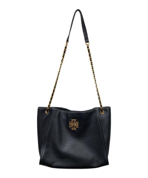 TORY BURCH（トリーバーチ）TORY BURCH (トリーバーチ) トートバッグ　BRITTEN SMALL SLOUCHY TOTE ブラック×ゴールドの古着・服飾アイテム
