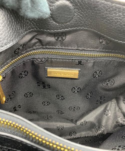 TORY BURCH（トリーバーチ）TORY BURCH (トリーバーチ) トートバッグ　BRITTEN SMALL SLOUCHY TOTE ブラック×ゴールドの古着・服飾アイテム