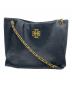 TORY BURCH（トリーバーチ）の古着「トートバッグ　BRITTEN SMALL SLOUCHY TOTE」｜ブラック×ゴールド