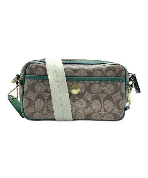 COACH（コーチ）COACH (コーチ) ショルダーバッグ ブラウン×グリーンの古着・服飾アイテム