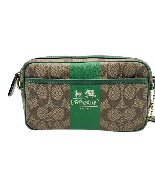 COACH（コーチ）COACH (コーチ) ショルダーバッグ ブラウン×グリーンの古着・服飾アイテム
