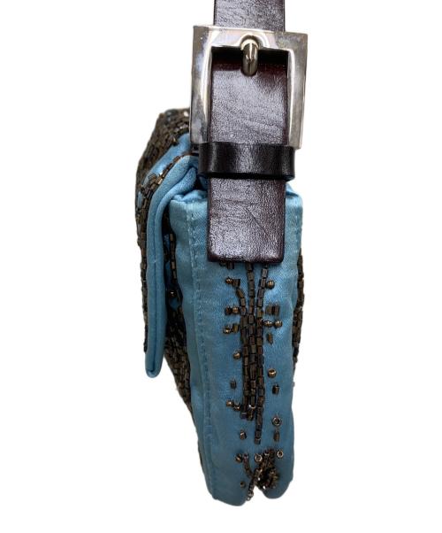 FENDI（フェンディ）FENDI (フェンディ) ショルダーバッグ　マンマバケット ブルー×ブラウンの古着・服飾アイテム