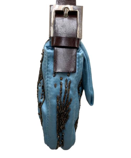 FENDI（フェンディ）FENDI (フェンディ) ショルダーバッグ　マンマバケット ブルー×ブラウンの古着・服飾アイテム