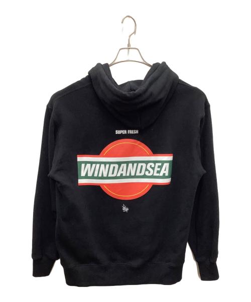 WIND AND SEA（ウィンダンシー）WIND AND SEA (ウィンダンシー) プルオーバーパーカー ブラック サイズ:Lの古着・服飾アイテム