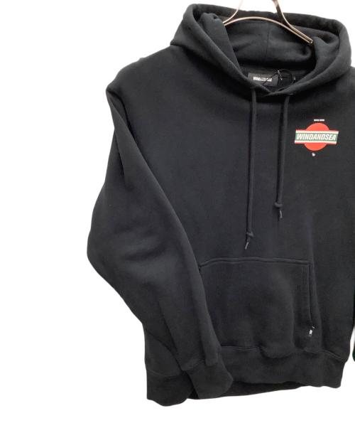 WIND AND SEA（ウィンダンシー）WIND AND SEA (ウィンダンシー) プルオーバーパーカー ブラック サイズ:Lの古着・服飾アイテム