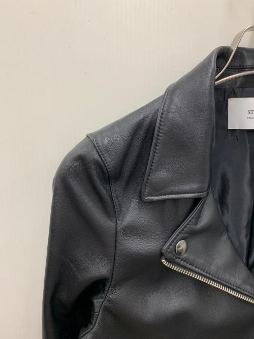 STUDIOUS（ステュディオス）STUDIOUS (ステュディオス) ライダースレザージャケット ブラックの古着・服飾アイテム