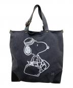PORTER×PEANUTSポーター×ピーナッツ）の古着「トートバッグ」｜ブラック
