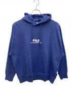 FILAフィラ）の古着「プルオーバーパーカー」｜ネイビー
