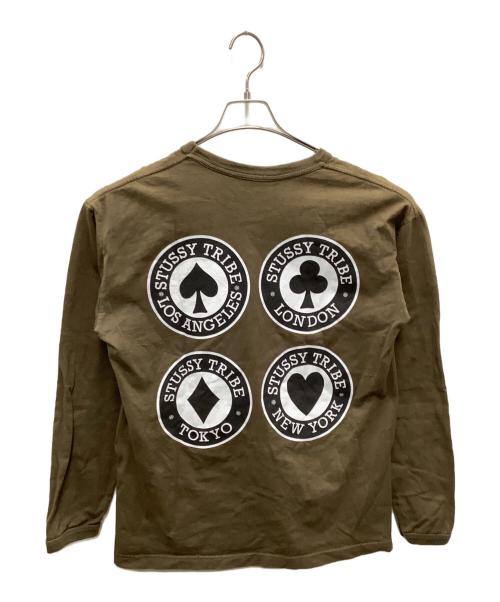 stussy（ステューシー）stussy (ステューシー) 長袖カットソー オリーブ サイズ:Mの古着・服飾アイテム