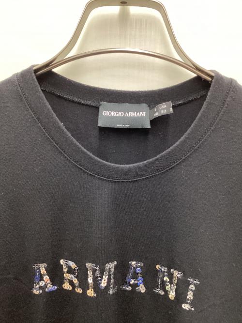 GIORGIO ARMANI（ジョルジョアルマーニ）GIORGIO ARMANI (ジョルジョアルマーニ) 半袖カットソー ブラック サイズ:30の古着・服飾アイテム