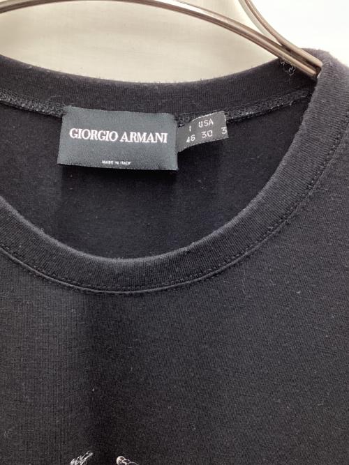 GIORGIO ARMANI（ジョルジョアルマーニ）GIORGIO ARMANI (ジョルジョアルマーニ) 半袖カットソー ブラック サイズ:30の古着・服飾アイテム