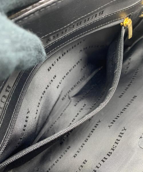 BURBERRY（バーバリー）BURBERRY (バーバリー) ハンドバッグ ブラック×ブラウンの古着・服飾アイテム