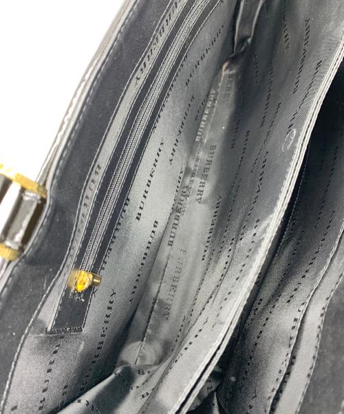 BURBERRY（バーバリー）BURBERRY (バーバリー) ハンドバッグ ブラック×ブラウンの古着・服飾アイテム
