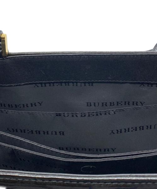 BURBERRY（バーバリー）BURBERRY (バーバリー) ハンドバッグ ブラック×ブラウンの古着・服飾アイテム