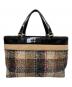 BURBERRY（バーバリー）の古着「ハンドバッグ」｜ブラック×ブラウン