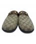 中古・古着 GUCCI (グッチ) GGキャンバスホースビットサンダル ブラウン サイズ:8：25000円