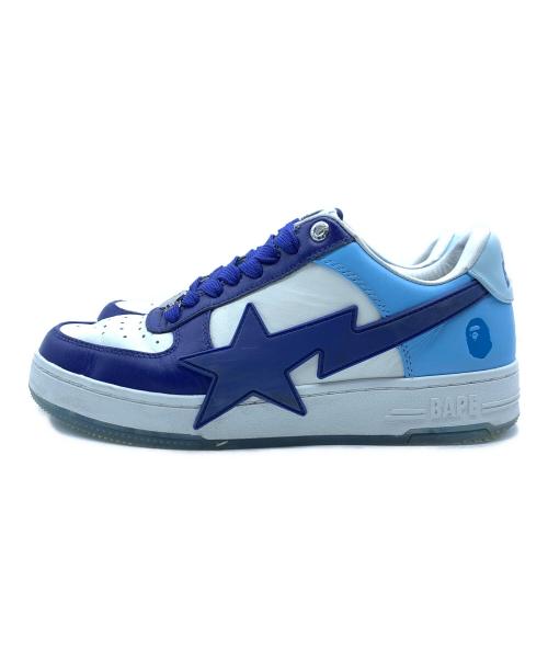A BATHING APE（アベイシングエイプ）A BATHING APE (アベイシングエイプ) ローカットスニーカー スカイブルー×ホワイト サイズ:26の古着・服飾アイテム