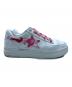 中古・古着 A BATHING APE (アベイシングエイプ) ローカットスニーカー ホワイト×ピンク サイズ:26：14000円