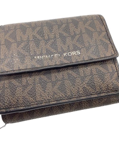 MICHAEL KORS（マイケル・コース）MICHAEL KORS (マイケル・コース) 3つ折り財布 ブラウンの古着・服飾アイテム