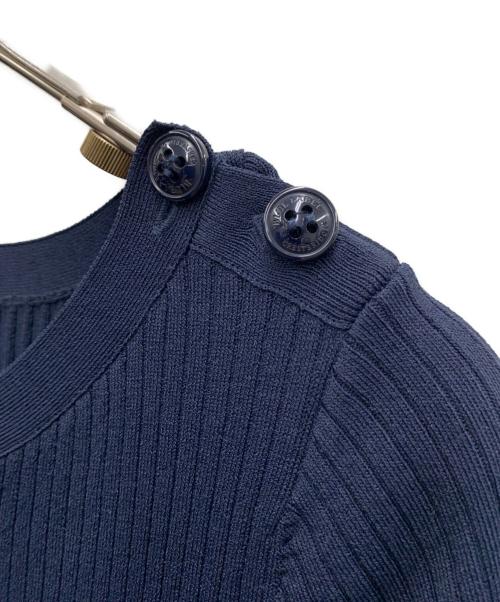 BLUE LABEL CRESTBRIDGE（ブルーレーベルクレストブリッジ）BLUE LABEL CRESTBRIDGE (ブルーレーベルクレストブリッジ) ニット切替ワンピースアンサンブル ネイビー サイズ:36/38の古着・服飾アイテム