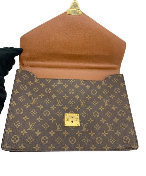 LOUIS VUITTON（ルイ ヴィトン）LOUIS VUITTON (ルイ ヴィトン) ビジネスバッグ セルヴィェット・コンセイエ ブラウンの古着・服飾アイテム