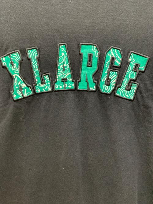 X-LARGE（エクストララージ）X-LARGE (エクストララージ) 半袖Tシャツ ブラック×グリーン サイズ:Lの古着・服飾アイテム