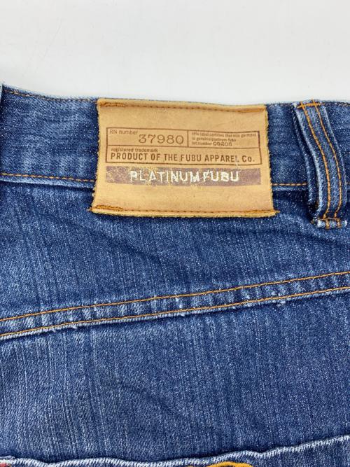 PLATINUM FUBU（プラチナムフブ）PLATINUM FUBU (プラチナムフブ) ハーフデニムパンツ インディゴ サイズ:W38の古着・服飾アイテム