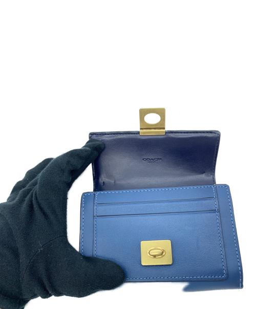 COACH（コーチ）COACH (コーチ) ハットンウォレット スカイブルー×オレンジの古着・服飾アイテム