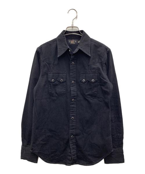 RRL（ダブルアールエル）RRL (ダブルアールエル) デニムウエスタンシャツ ブラック サイズ:Mの古着・服飾アイテム