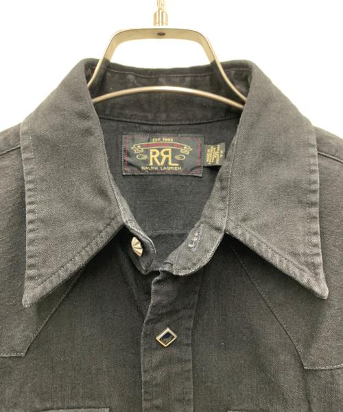 RRL（ダブルアールエル）RRL (ダブルアールエル) デニムウエスタンシャツ ブラック サイズ:Mの古着・服飾アイテム