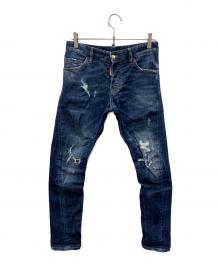DSQUARED2（ディースクエアード）の古着「ダメージ加工デニムパンツ」｜インディゴ