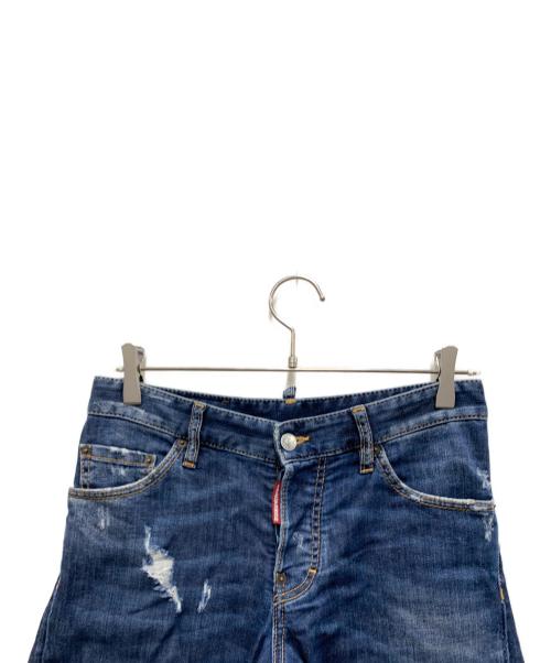 DSQUARED2（ディースクエアード）DSQUARED2 (ディースクエアード) ダメージ加工デニムパンツ インディゴ サイズ:44の古着・服飾アイテム